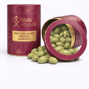 Matcha Chocolate Coated Almonds Gift Tube